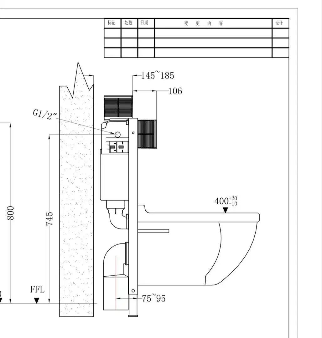 Low Install Shape Wall Hung Closet Use Inwall Water Tank System Hidden Water Tank Concealed Cistern